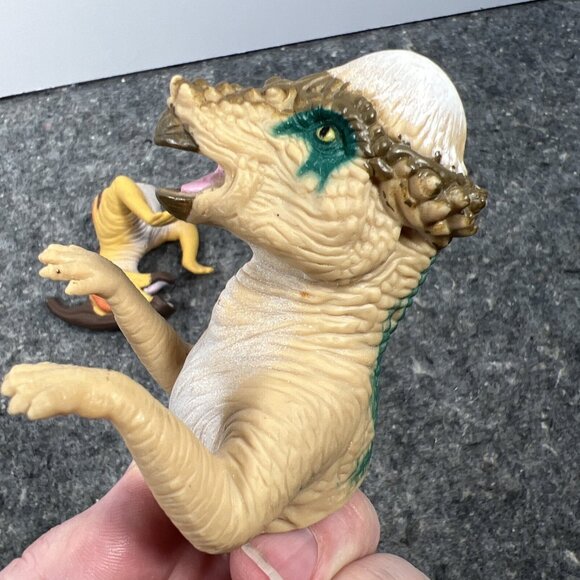 Two (2) Dinosaur Soft Plastic Finger Puppets 1996 Amblin Jurassic Park 3" - Picture 11 of 12